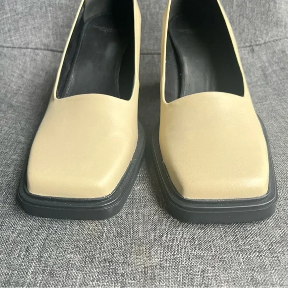 Vagabond Womens Edwina Square Toe Pumps Biscotti Size EU40 US9.5-10 3" Heel - Picture 4 of 8